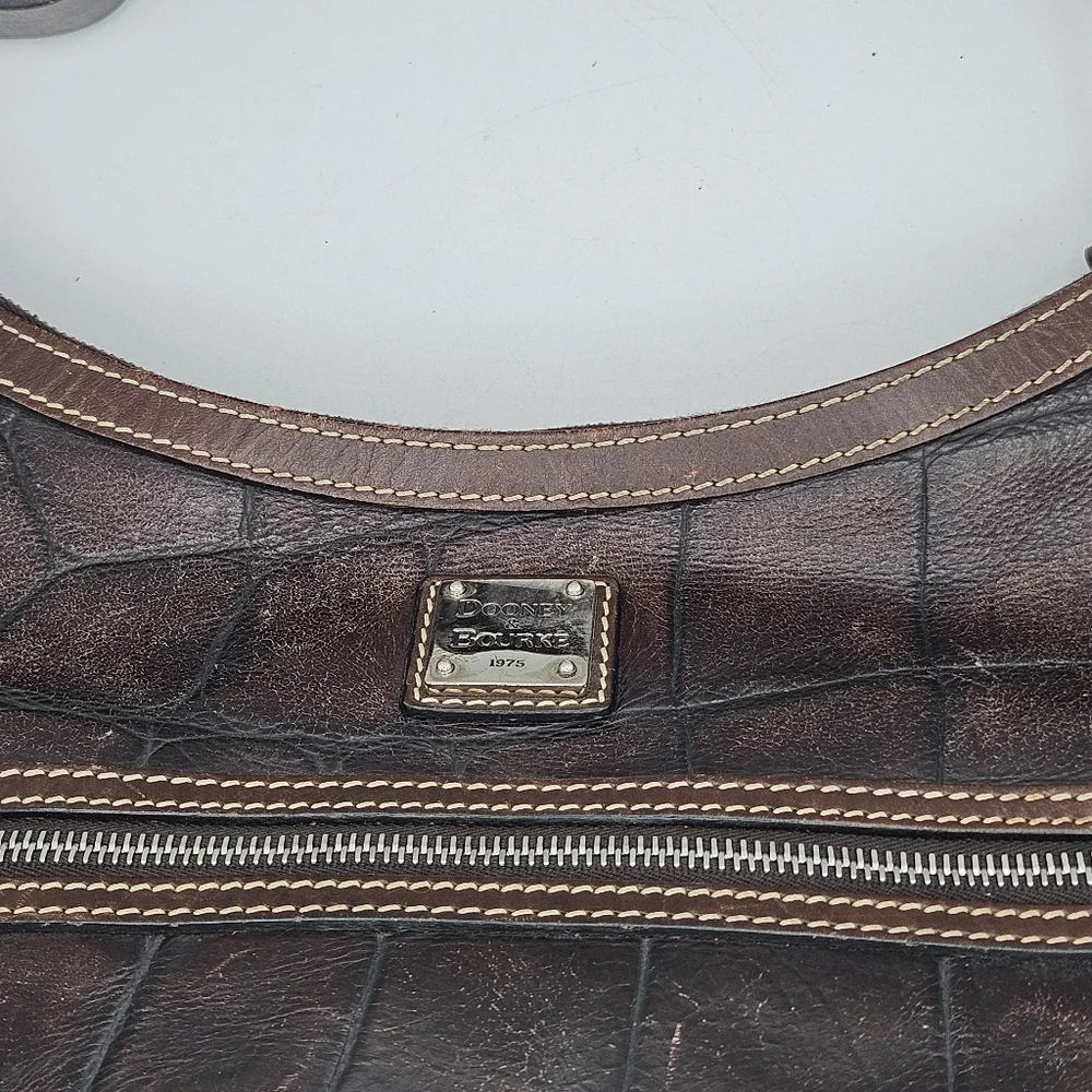 Dooney & Bourke Brown Denison hobo Embossed Leather Purse With Bag